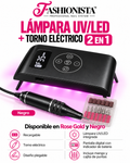 LÁMPARA UV/LED + TORNO ELÉCTRICO 2 EN 1 - (Black)