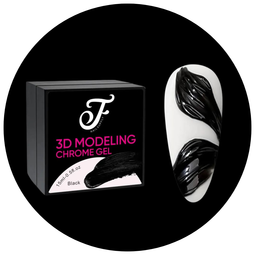 3D Modeling Chrome Gel - Black