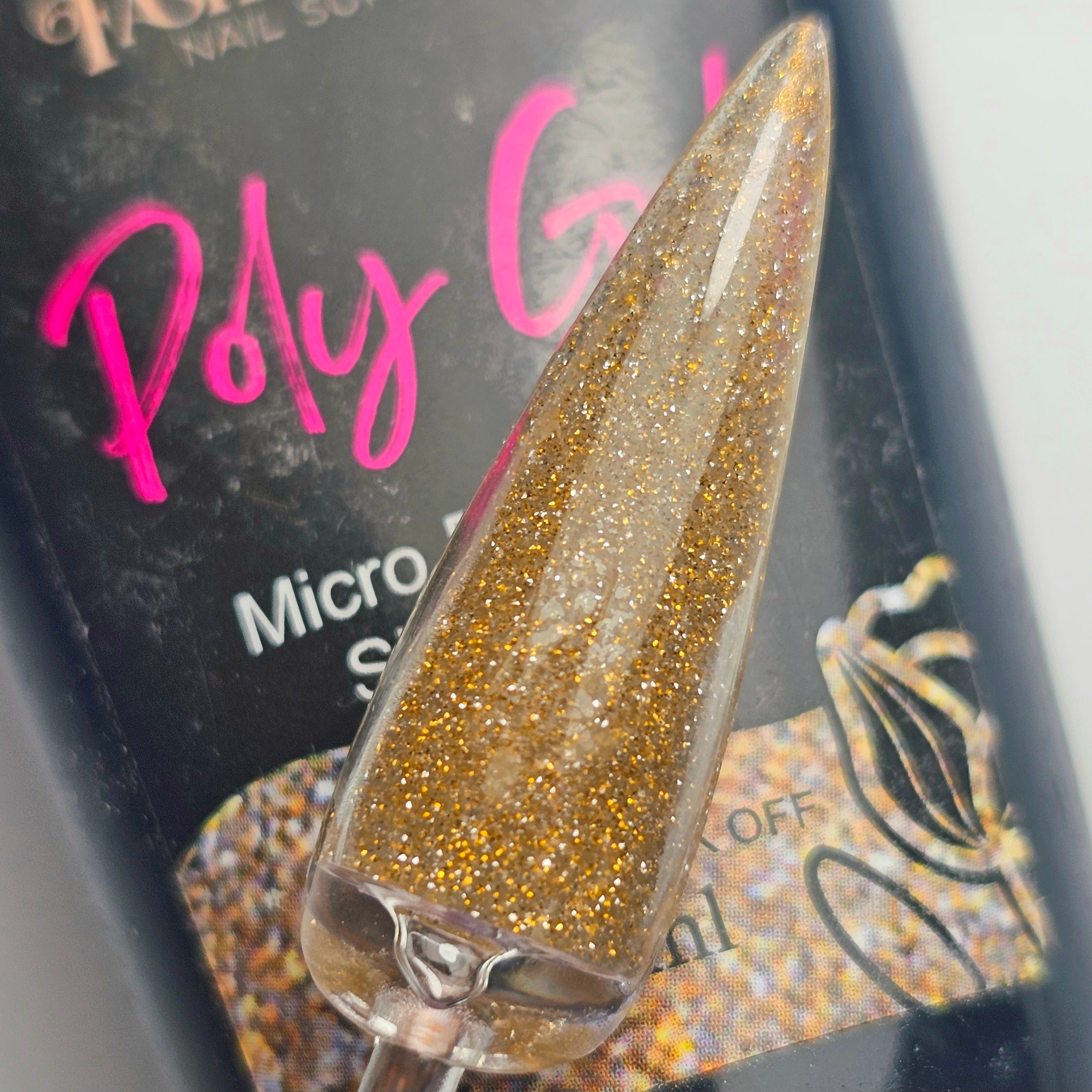 Poly Gel 30ml - Micro Diamond Shiny Gold F10